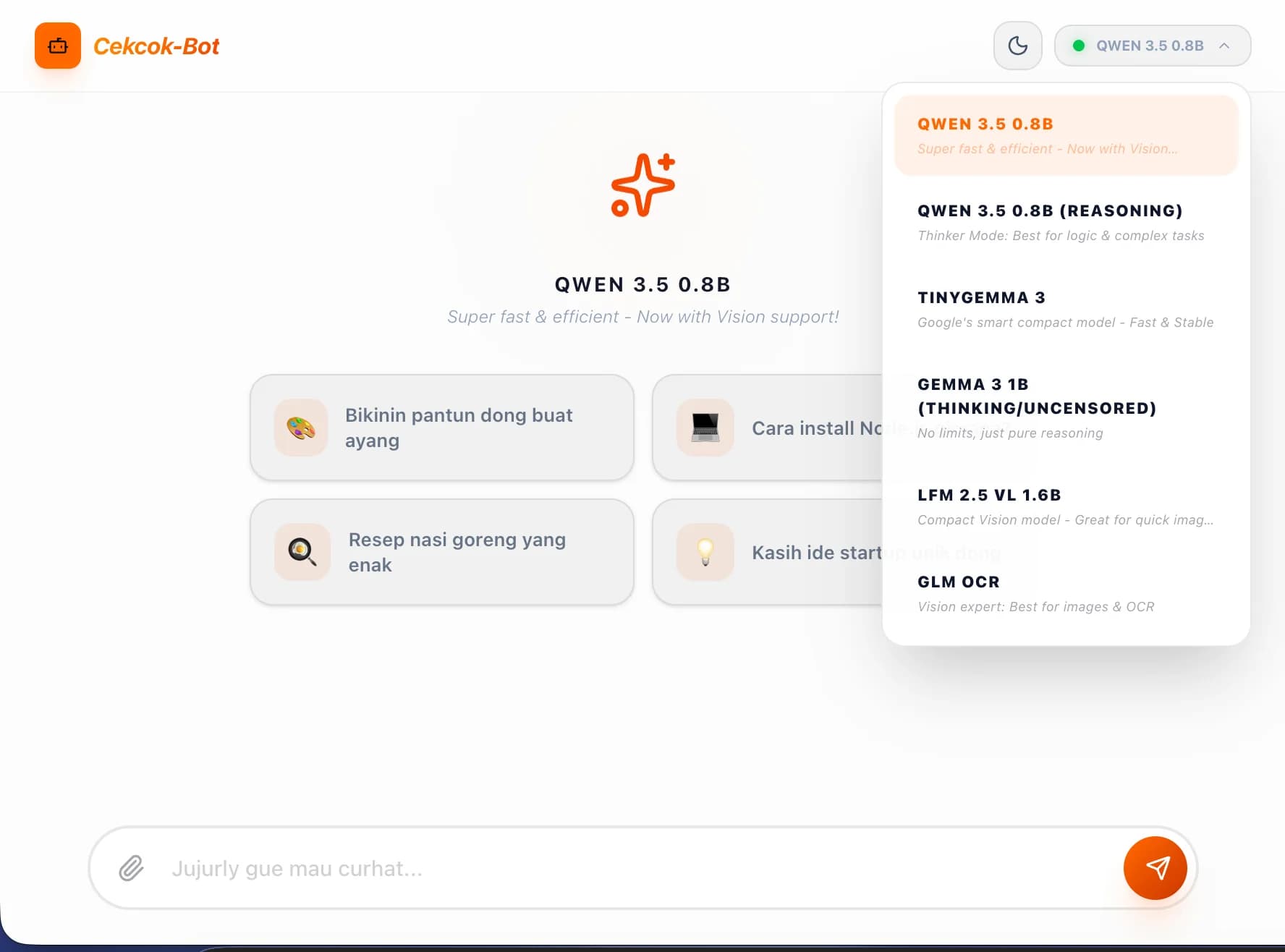 Cekcokbot desktop screenshot 0