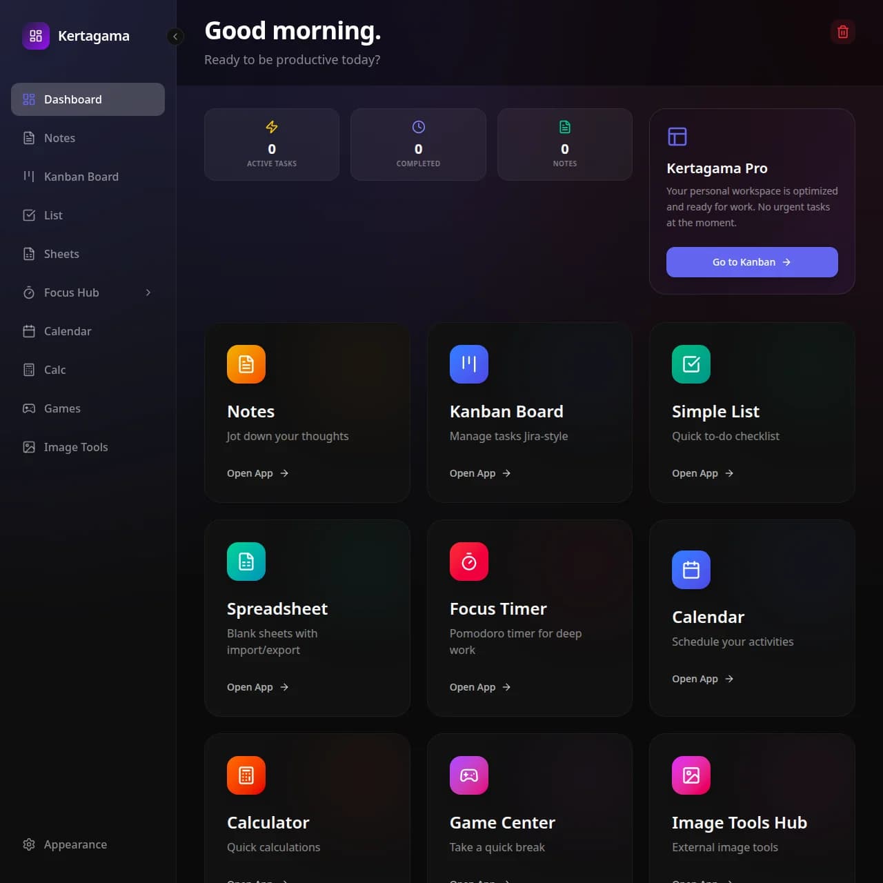 Kertagama App desktop screenshot 0